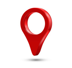 Red pin marker - geo location destinaton point concept