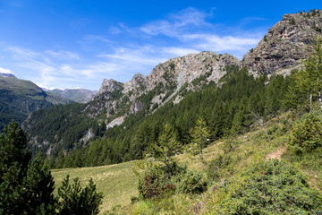 Fototapeta na wymiar Valle in montagna