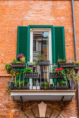Fototapeta na wymiar Beautiful Italian balcony