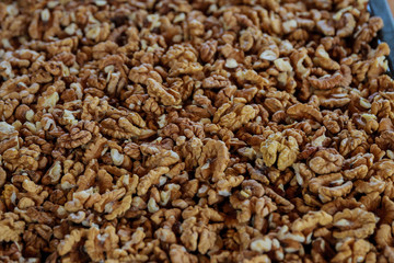 Background of purified walnut kernels. For design.