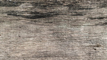 Obraz premium Wooden texture background. Old wood texture with scratches, lines and different cracks. Black, brown and gray colours. Background for text or design