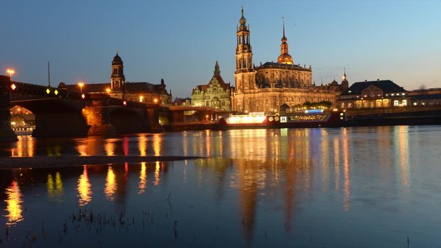 Dresden, Germany - 11/03/2017 ; City life in Monument  King John of Saxony ,Dresden, Germany