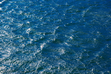 Looking down at ocean waves in the Arctic Ocean, Hornsund, Norway