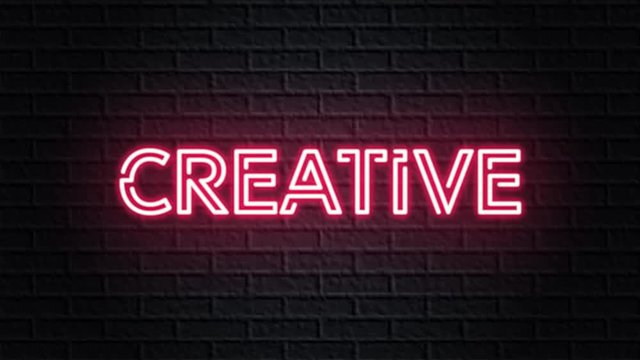red neon video animation creative