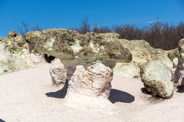 Fototapeta na wymiar Rock formation The Stone Mushrooms, Bulgaria
