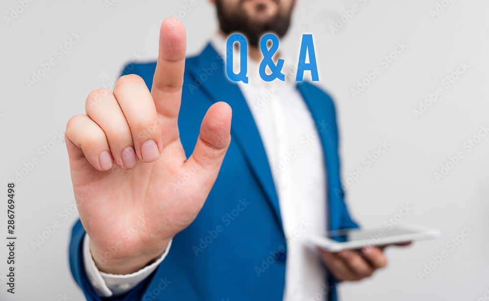 Poster conceptual hand writing showing q and a. concept meaning a period of time or an occasion when someon