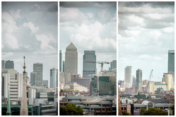 Fototapeta na wymiar Panoramic view of London skyline