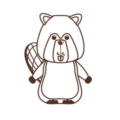Isolated beaver animal design vector illustration