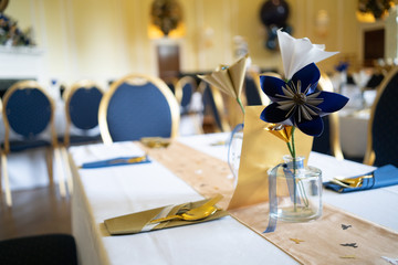 Hand Made Paper Flower Craft Table Setting 