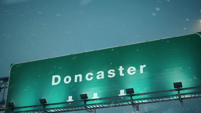Airplane Landing Doncaster in Christmas