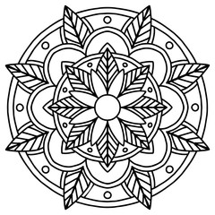 Mandala Ausmalbild ausmalen