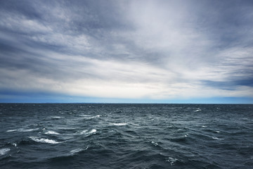 beautiful seascape of the Baltic sea with a light wind