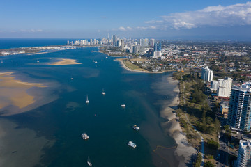 Southport and the  broadwater,Surfers Paradise, Gold Coast.