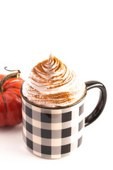 A Pumpkin Spice Latte Isolated on a White Background