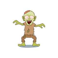 Zombie. Cute Halloween character.