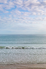 Fototapeta premium Looking out over the sea on the island of Jersey, on a summers day