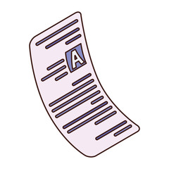 sheets of paper in white background