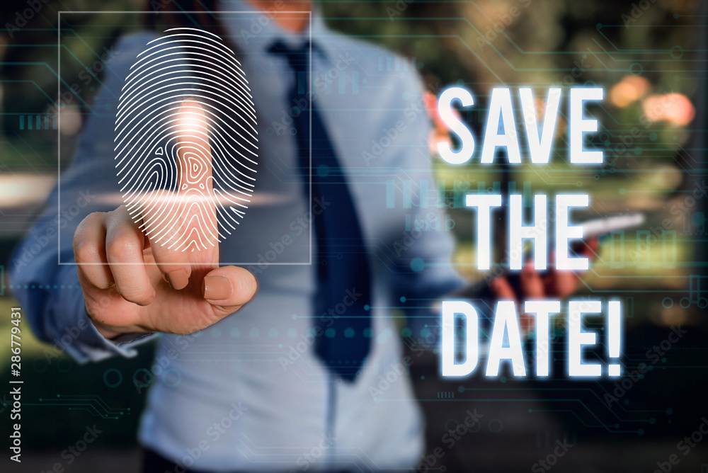 Poster conceptual hand writing showing save the date. concept meaning organizing events well make day speci