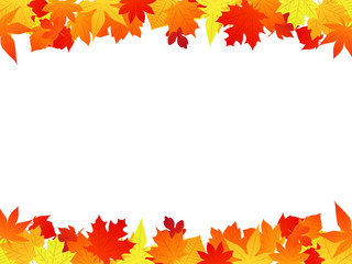 秋の落ち葉のイラスト背景
