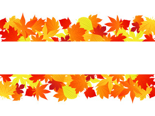 秋の落ち葉のイラスト背景