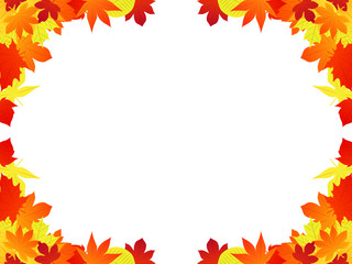 秋の落ち葉のイラスト背景