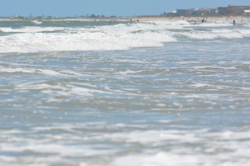 Birds, Waves and fishing a Day on the Beach