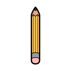 Isolated wooden pencil icon over a white background - Vector