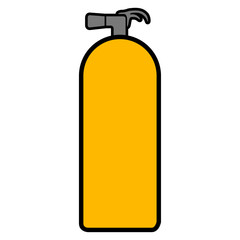 Isolated extinguisher icon over a white background - Vector