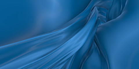 Abstract background of colored wavy silk or satin.