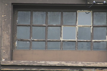 Old Wooden panel window 