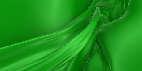 Abstract background of colored wavy silk or satin.