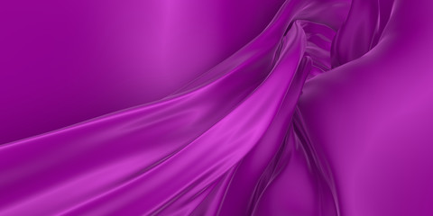 Abstract background of colored wavy silk or satin.