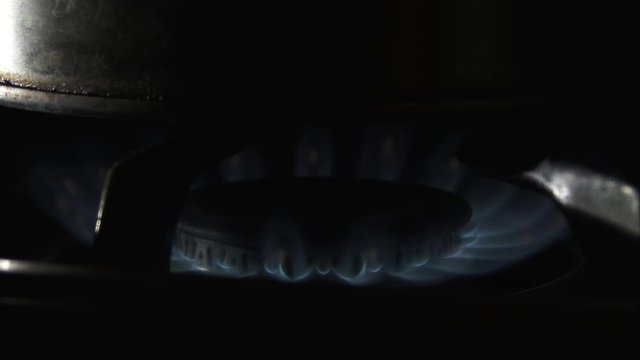Screaming Tea Kettle On Dark Gas Stove
