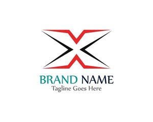 X letter logo template vector icon illustration design