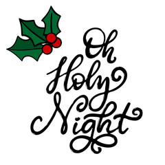 Merry Christmas and happy new year lettering.