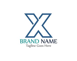 X letter logo template vector icon illustration design