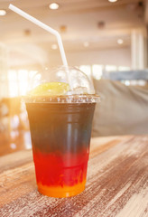 colorful cold drink in summer