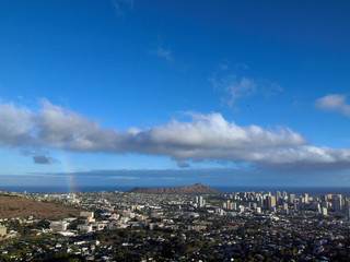 Rainbow the city of Honolulu