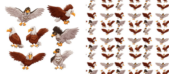 Seamless and isolated animal pattern cartoon © GraphicsRF