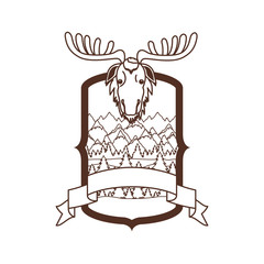Isolated moose animal design vector illustration