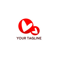 Heart Logo design vector template. Logotype concept icon