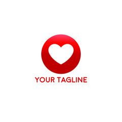 Heart Logo design vector template. Logotype concept icon