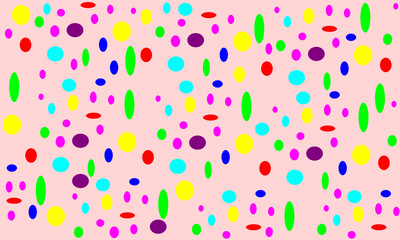 multi colors dot on pink background