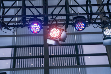 spot light. Modern stage illumination equipment