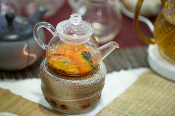 teapot and cup of tea