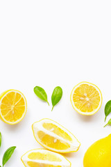 Lemon  isolated on white background.