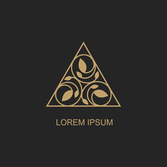 Fototapeta premium abstract leaves logo design templates. vector emblem