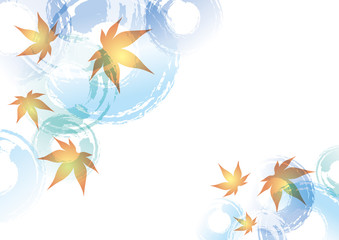 紅葉　波紋　秋　フレーム	