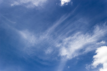 Obraz premium blue sky with clouds and sun