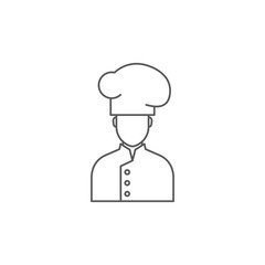 Cook man uniform vector icon symbol isolated on white background